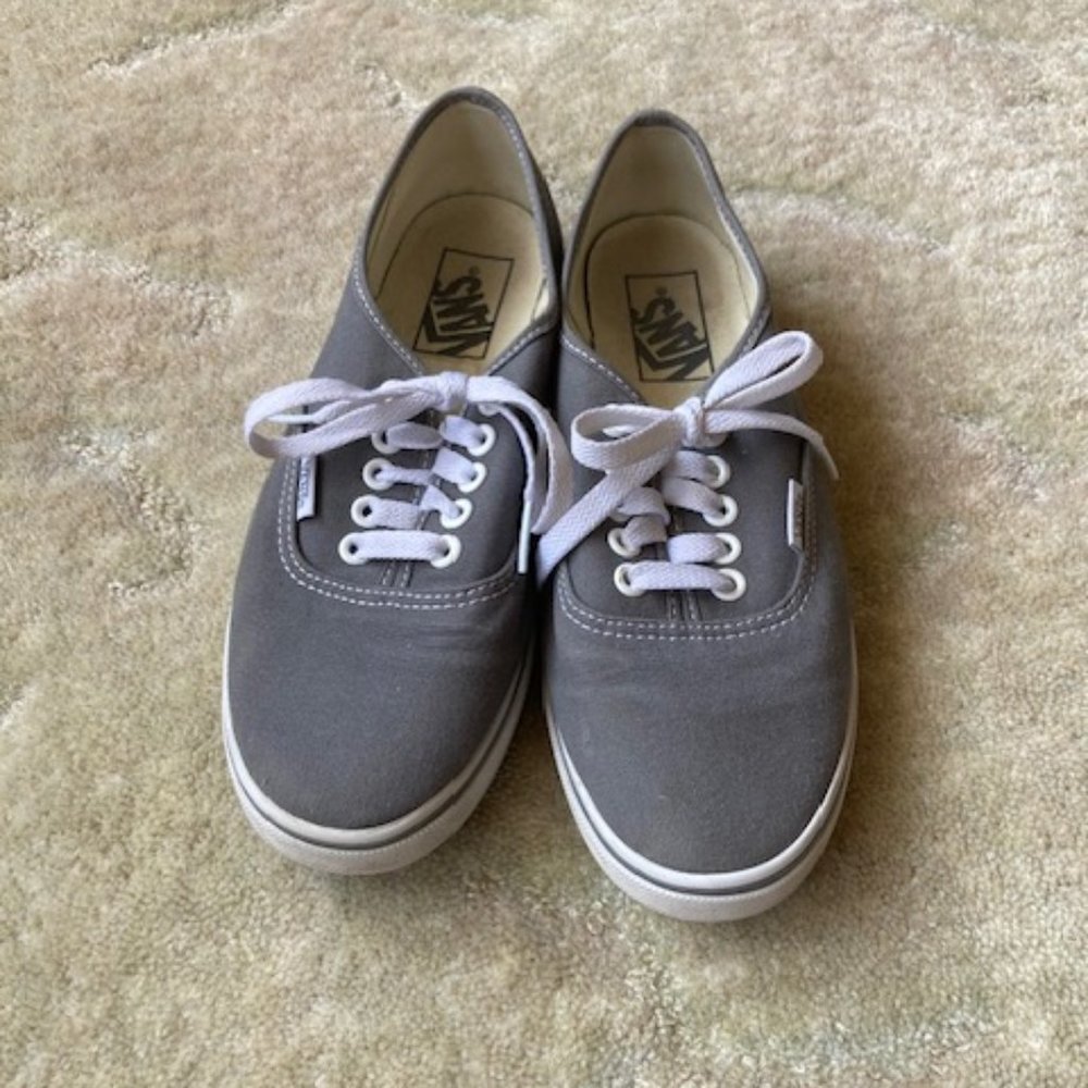 Women's Dark Gray Van shoes, Size 7